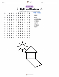 Light and Shadows printable worksheet preview