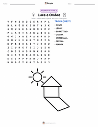 Anteprima della scheda stampabile di Luce e Ombre