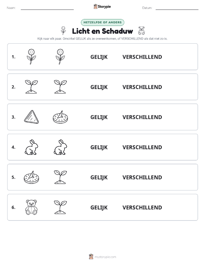 Zelfde of Verschillend