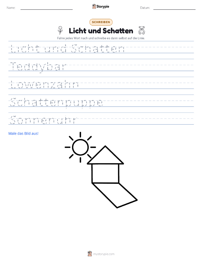 Schreibübung