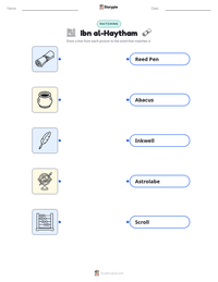 Ibn al-Haytham printable worksheet preview