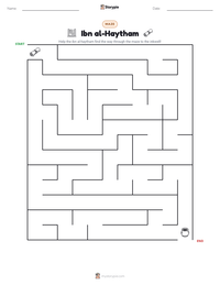 Ibn al-Haytham printable worksheet preview