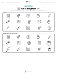 Ibn al-Haytham printable worksheet preview