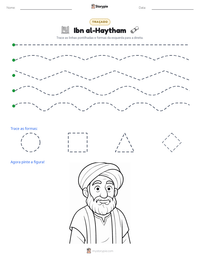 Prévia da folha de atividades imprimível Ibn al-Haytham