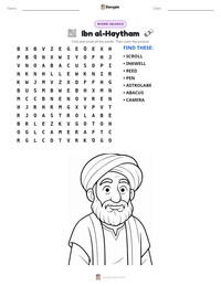 Ibn al-Haytham printable worksheet preview