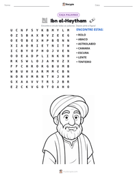 Prévia da folha de atividades imprimível Ibn al-Haytham