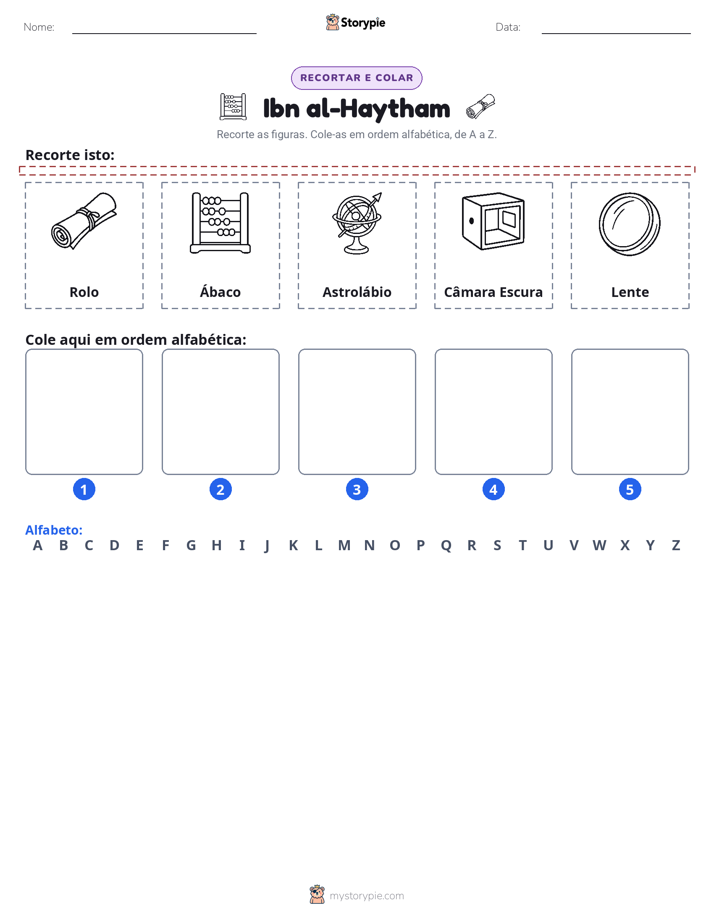 Recortar & Colar Alfabeto
