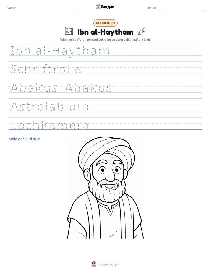 Schreibübung