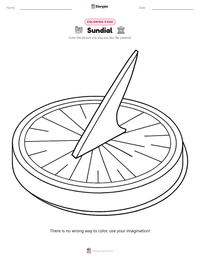 Sundial printable worksheet preview