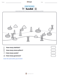 Sundial printable worksheet preview