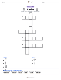 Sundial printable worksheet preview