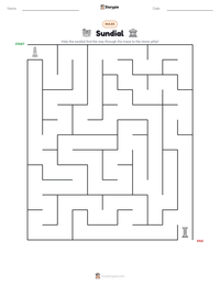 Sundial printable worksheet preview
