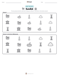 Sundial printable worksheet preview
