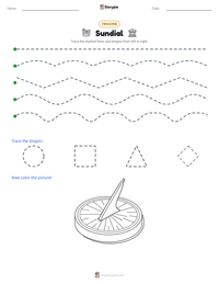 Sundial printable worksheet preview
