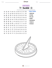 Sundial printable worksheet preview