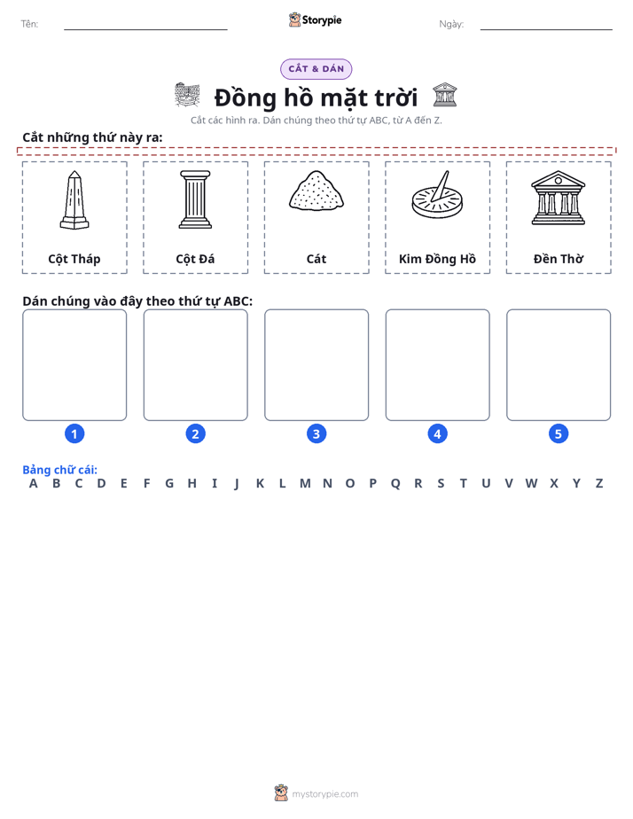 Cắt & Dán Chữ Cái
