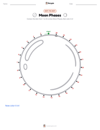 Moon Phases printable worksheet preview