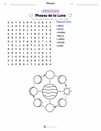 Aperçu de la feuille de travail imprimable Phases de la Lune