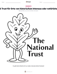 Der National Trust für Orte von historischem Interesse oder natürlicher Schönheit druckbare Arbeitsblatt Vorschau