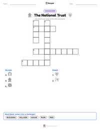 The National Trust printable worksheet preview