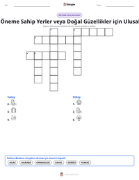 Tarihi Öneme Sahip Yerler veya Doğal Güzellikler için Ulusal Vakıf yazdırılabilir çalışma sayfası önizlemesi