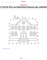 Der National Trust für Orte von historischem Interesse oder natürlicher Schönheit druckbare Arbeitsblatt Vorschau