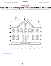 Vista previa de la hoja de trabajo imprimible de Fideicomiso Nacional para Lugares de Interés Histórico o Belleza Natural