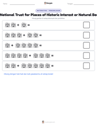 Prabaca lembar kerja cetak The National Trust for Places of Historic Interest or Natural Beauty
