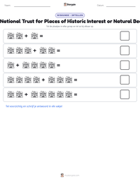 The National Trust for Places of Historic Interest or Natural Beauty afdrukbare werkblad voorbeeld