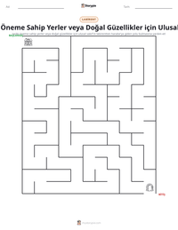 Tarihi Öneme Sahip Yerler veya Doğal Güzellikler için Ulusal Vakıf yazdırılabilir çalışma sayfası önizlemesi