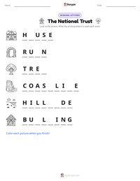 The National Trust printable worksheet preview