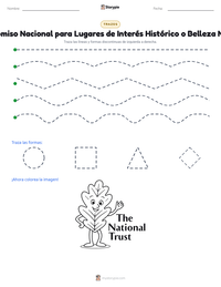 Vista previa de la hoja de trabajo imprimible de Fideicomiso Nacional para Lugares de Interés Histórico o Belleza Natural