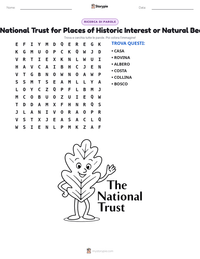 Anteprima della scheda stampabile di The National Trust for Places of Historic Interest or Natural Beauty