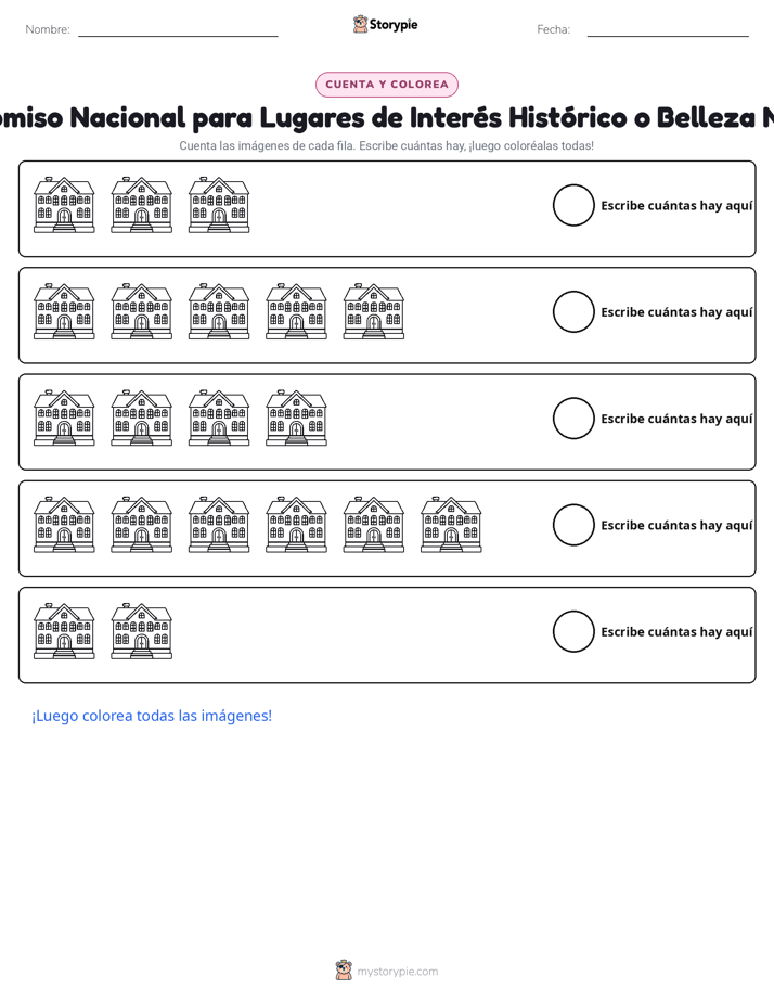 Contar y Colorear