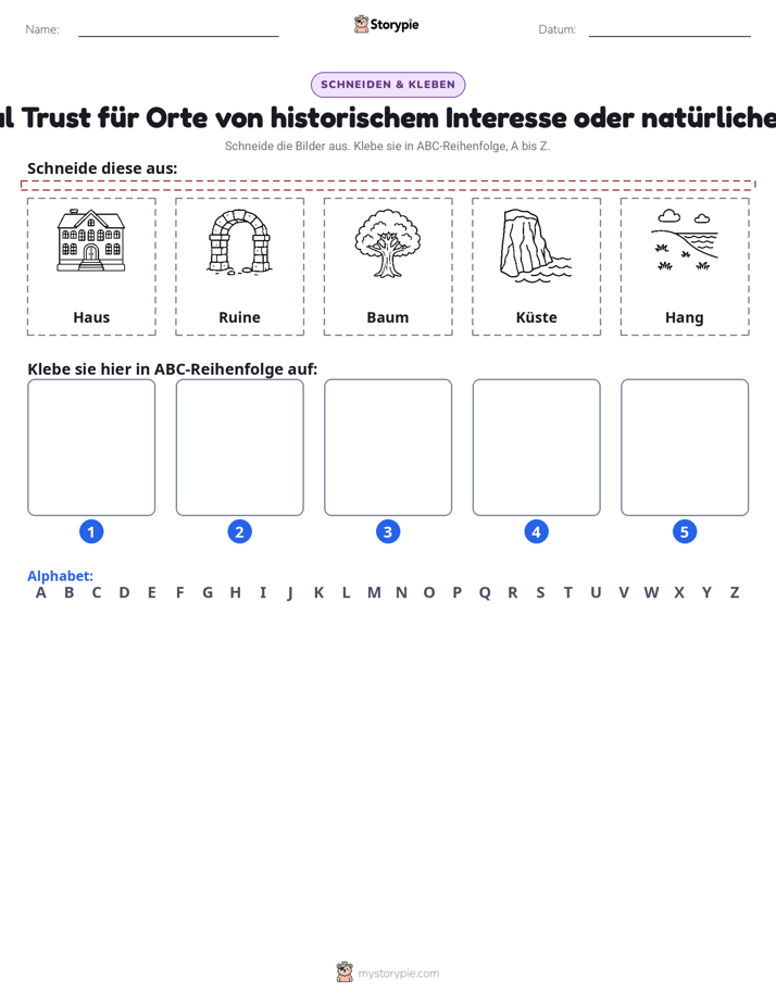 Schneiden & Einfügen Alphabet