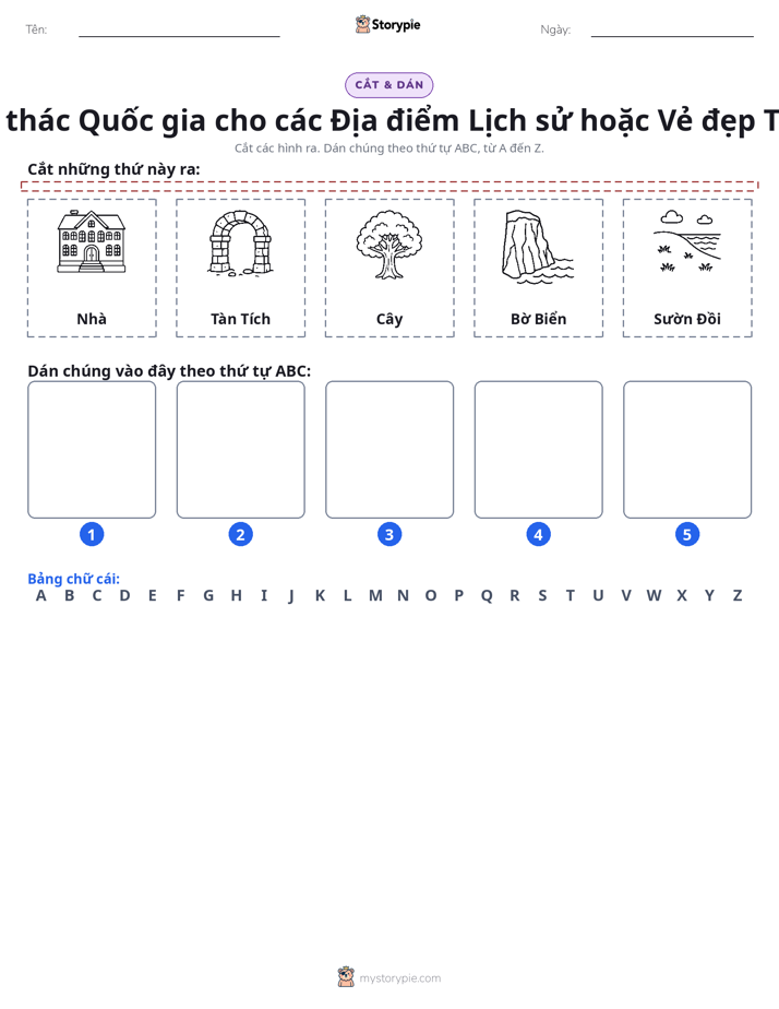 Cắt & Dán Chữ Cái