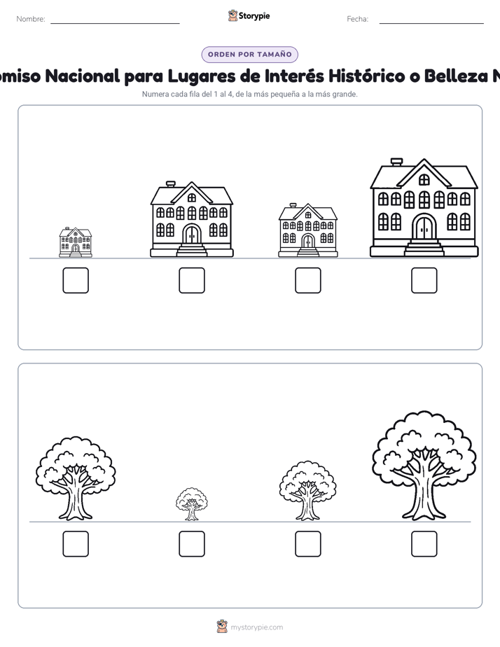Orden de Tamaños
