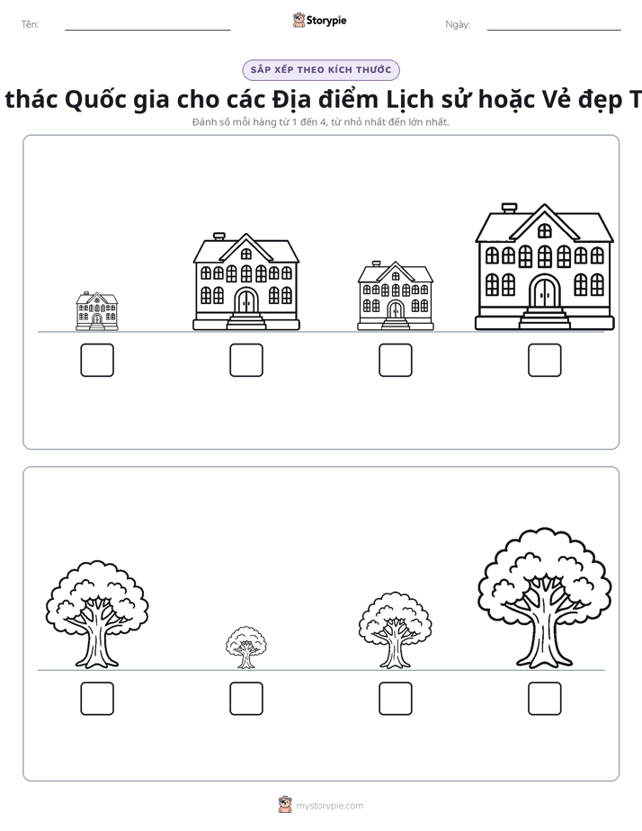 Thứ Tự Kích Thước