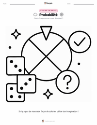 Page de coloriage Probabilité pour les enfants