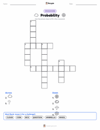 Probability printable worksheet preview