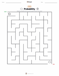 Probability printable worksheet preview