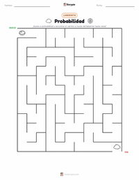 Vista previa de la hoja de trabajo imprimible de Probabilidad