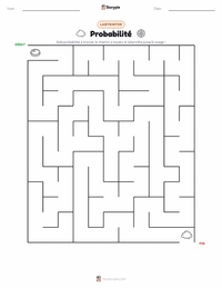 Aperçu de la feuille de travail imprimable Probabilité