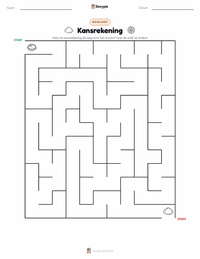 Waarschijnlijkheid afdrukbare werkblad voorbeeld
