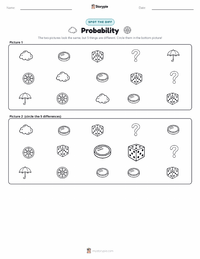 Probability printable worksheet preview