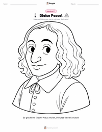Blaise Pascal druckbare Arbeitsblatt Vorschau
