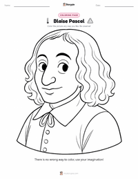 Blaise Pascal coloring page for kids