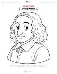 Pagina da colorare di Blaise Pascal per bambini