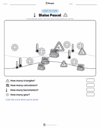 Blaise Pascal printable worksheet preview