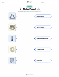 Blaise Pascal druckbare Arbeitsblatt Vorschau